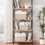 Shelf Baskets for Organizing, Woven Storage Basket for Shelves, Cotton Rope - Image 2