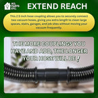 2.5" Vacuum Hose Coupling Connector – Wet Dry Vac Hose Adapter Compatible - Image 6