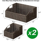 Ollieroo Rattan Storage Baskets, Handwoven Wicker Storage Bins - Image 7