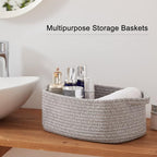 OIAHOMY Cotton Rope Baskets, Woven Baskets - Image 7