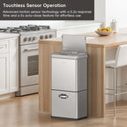 EKO Vintage 50L / 13.2 Gallon Motion Sensor Trash Can, Dual Compartment 32L + - Image 5