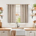 YoungsTex Short Linen Curtains 40 Inch Length by YoungsTex
