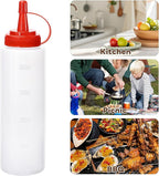 Condiment Squeeze Bottles Ketchup Dispenser, 2 Pack 8oz Squeeze Bottles - Image 6