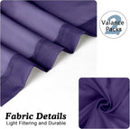 Chyhomenyc Sheer Valances for Windows 2 Packs, 42Wx14L Inches Small Window - Image 8