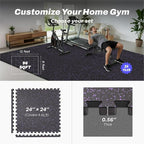 AIRHOP 0.56in Thick 96 Sq Ft Exercise Equipment Mats, 24 Tiles Upgraded Rubber - Image 4