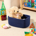 Small Storage Baskets for Organizing | Closet Organizer Bins | Shelf Toy Basket - Image 4