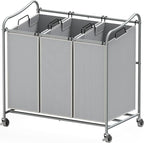 Simple Houseware Heavy-Duty 3-Bag Laundry Sorter Cart by SimpleHouseware