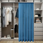 Tollpiz Small Sheer Door Curtain Closet Linen Textured Curtain Sheers Doorway - Image 3