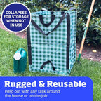 DURASACK Heavy Duty Home and Yard Bags 48-Gallon Reusable Self-Standing Lawn - Image 5