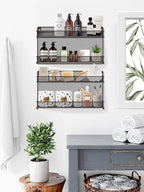 CAXXA 2 PK 2 Tier Mesh Kitchen Counter-top or Wall Mount Spice Rack Jars - Image 6