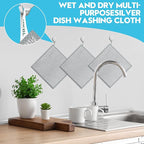 10 Pcs New Upgraded 3 Layers Non Scratch Wire Dishcloth, Wet & Dry - Image 7