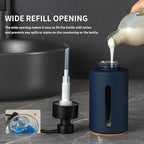 Enra Glass Hand Soap Dispenser, 12oz Navy Blue Liquid Bathroom Soap Dispenser - Image 4