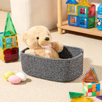 Small Storage Baskets for Organizing | Closet Organizer Bins | Shelf Toy Basket - Image 4