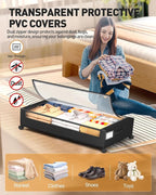 Under Bed Storage with Wheels, Square Under Bed Storage Containers, 4 Pack - Image 2