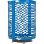 Global Industrial Outdoor Diamond Steel Trash Can - Image 3