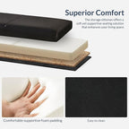 BELLEZE Storage Faux Leather Ottoman, 47 Inch Bench Bedroom Bench - Image 5