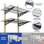 WORKPRO 2-Pack 2x4FT Garage Wall Shelving, 48” x 24” Heavy Duty Wall Mounted - Image 3