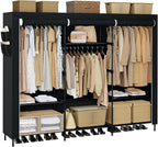 Portable Closet, 81.1 Inch Extra Large Capacity Wardrobe Closet by Unknown