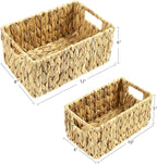 HOONEX Water Hyacinth Storage Baskets, Wicker Baskets - Image 4