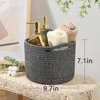 Small Basket for Organizing | Cube Shelf Closet Storage Baskets | 9.7×9.7×7.1” - Image 3