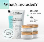 Azuna Air Freshener & Odor Eliminator Gel 4 Room Kit, Includes 8 oz. Empty Luxe - Image 6