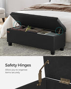 SONGMICS Storage Ottoman, Storage Bench, Tufted Entryway Bedroom Bench - Image 6