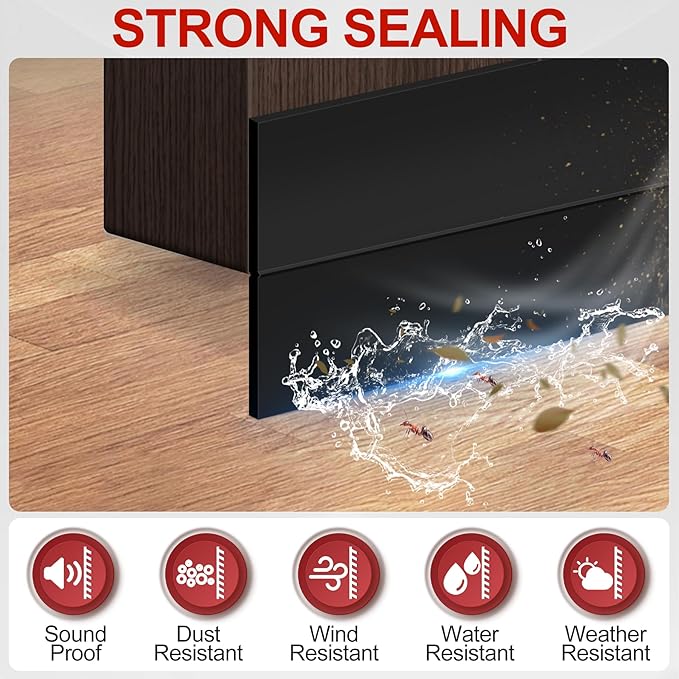 MYFAMIREA Door Weather Stripping 2IN x 20FT Door Draft Stopper Seal Tape - Image 3