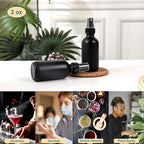 Frosted Black Glass Small Spray Bottle 2 oz 24 Packs, Fine Mist Sprayer Small - Image 5