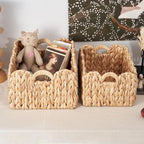 Scalloped Basket Wicker & Rattan Storage Basket - Image 6