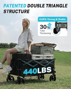 Gonex 48''L Collapsible Foldable Heavy Duty Oversized Wagon - Image 4