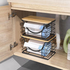 Extra Large Trash Bag Holder Under Sink 2 Pack Stackable Kitchen Storage - Image 7