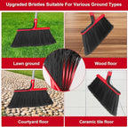 Angle Broom with 58″ Long Handle – 14″ Wide Stiff Bristles - Image 6