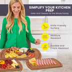 Bamboo Wooden Cutting Board Set of 3 - Image 7
