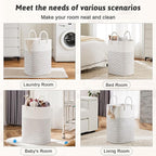 Laundry Basket, Woven Cotton Rope Laundry Hamper, Versatile Storage - Image 5
