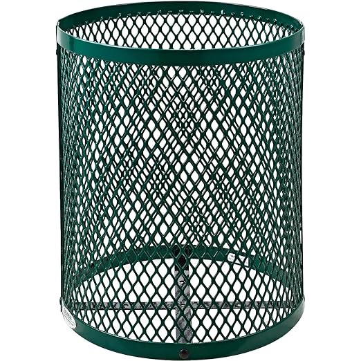 Global Industrial Outdoor Diamond Steel Trash Can - Image 3