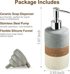 Ceramic Soap Dispenser Set for Hand Soap, Dish Soap, Conditioner, Bathroom & - Image 2
