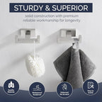 Angle Simple Bathroom Double Hook 2 PCS, SUS304 Stainless Steel Hand Towel - Image 4