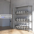 1760 LBs 4 Tier Storage Rack Metal Wire Shelving Unit, Storage Standing Shelf - Image 7