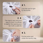 10-Pack Mesh Laundry Bags, 24 × 36 Inch Heavy-Duty Drawstring Mesh Bag Set – - Image 5