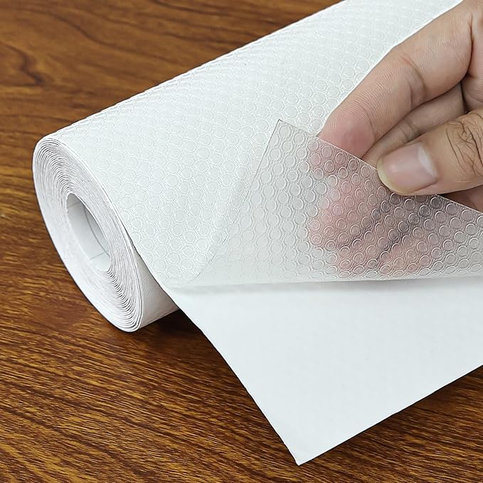 Shelf Liners 14 in x 20 ft Self-Adhesive EVA Drawer Mats, Cupboard Protector by Hersvin