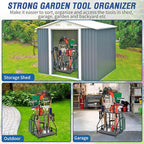 Garden Tool Organizer for Garage, Garden Tool Rack, Yard Tool Holder for Garage - Image 3