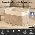 OIAHOMY 3 Pack Storage Baskets for Organizing, Woven Basket - Image 3