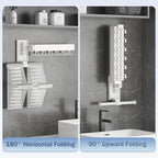 Drying Rack, Wall Mounted Clothes Rack, 220lbs Capacity - Image 3