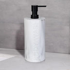 White Body Wash Dispenser Luxurious Refillable Pump Bottle - Image 6