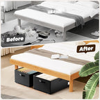 Underbed Storage with Wheels, 2 Pack Under Bed Storage Containers with Clear - Image 6