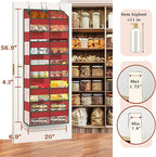 Over The Door Organizer 5 Tiers, Extra Large Behind Door Storage of 10 - Image 3