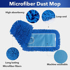 Matthew 36'' Microfiber Loop Dust Mop Washable Commercial&Residential Heavy - Image 2