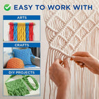 TECEUM 500lb Cotton Rope 3/16” – 50 FT | 100 FT– Strong All-Purpose Braided - Image 3
