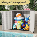 ZZM Large Outdoor Storage Shed, 48 Cu Ft Resin Versatile Storage Cabinet - Image 7