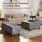Storage Ottoman Bench, 51-Inch Large Storage Ottoman - Image 4